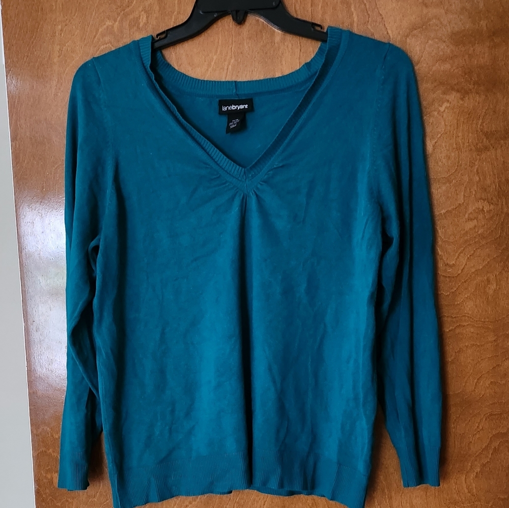 Lane Bryant teal sweater